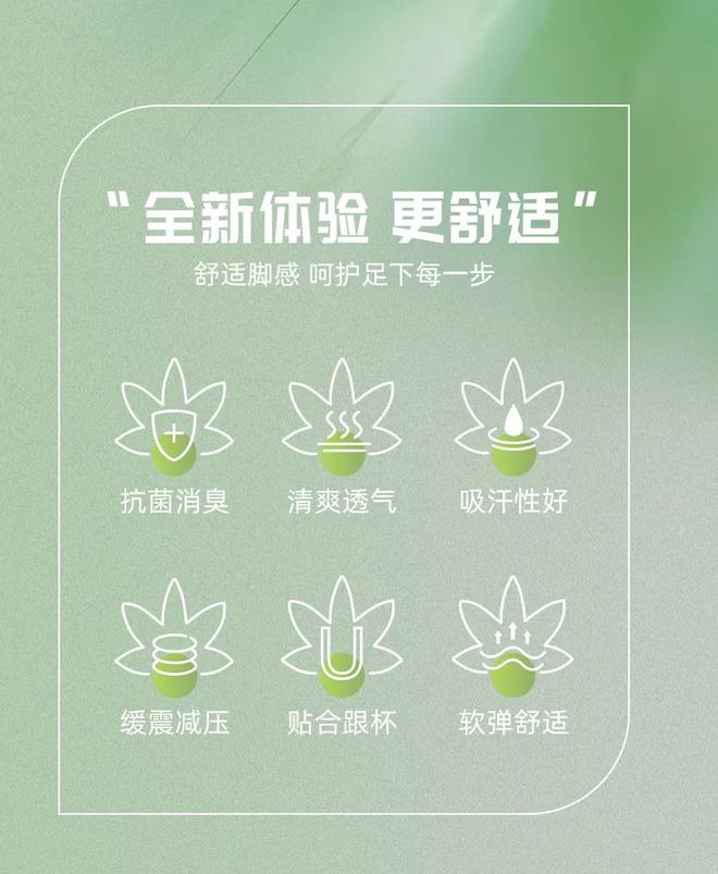 垫全方位呵护你的运动健康新利体育app草本抗菌鞋(图2)